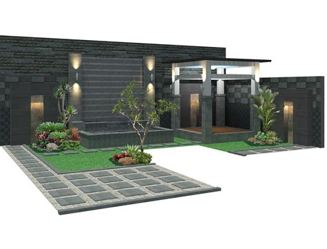 Desain Taman 3D yang Menawan